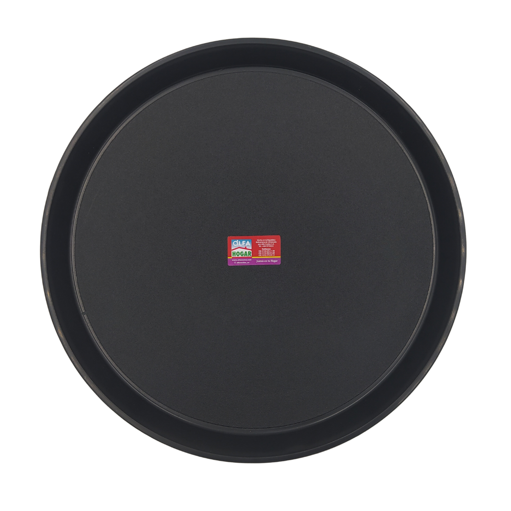 BANDEJA NEGRA PARA CAMARERO ANTIDESLIZANTE DE 35 CM ALFAHOGAR