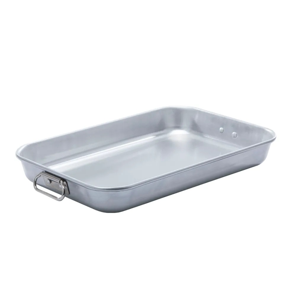 BANDEJA PROFUNDA DE ACERO CON A ASA DE 45X31 CM ALUMWARE