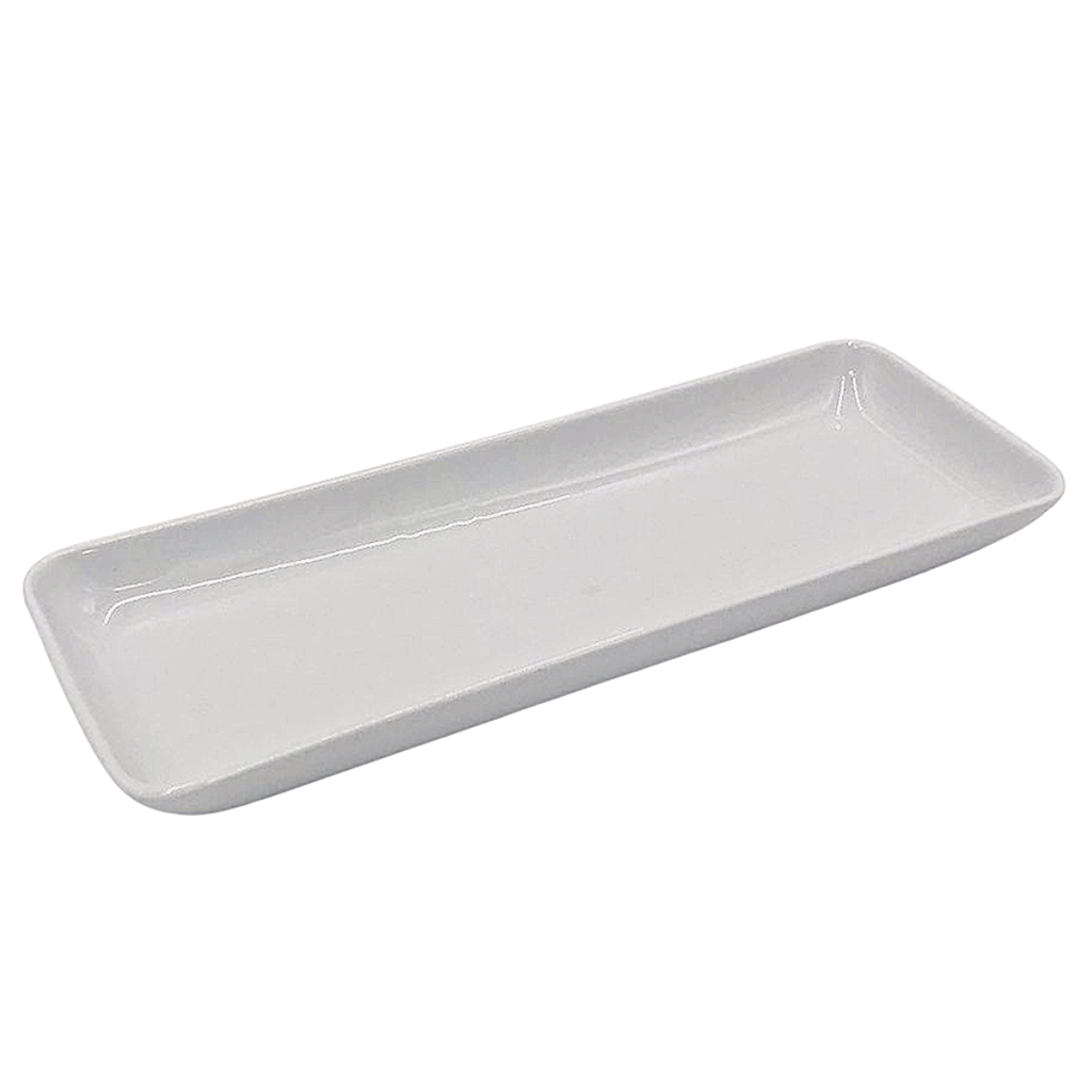 BANDEJA RECTANGULAR DE CERAMICA 36X13 CM CORONA
