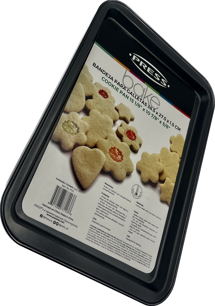 BANDEJA PARA GALLETAS ANTIADHERENTE DE 38X27X1,5 CM PRESS