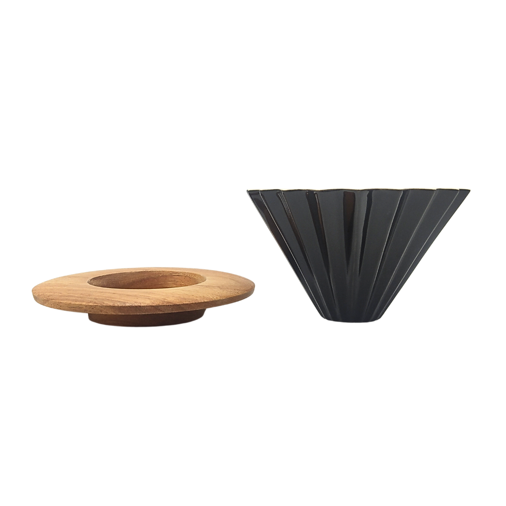 Adaptador De V60 Con Superficie De Madera 12 Cm, Cono De 11X7,5 Cm Senzani