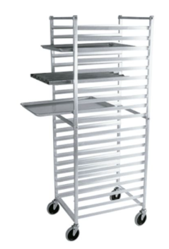 CARRO PORTABANDEJA 20 NIVELES DE ACERO INOXIDABLE CAPACIDAD 200 KG ALUMWARE
