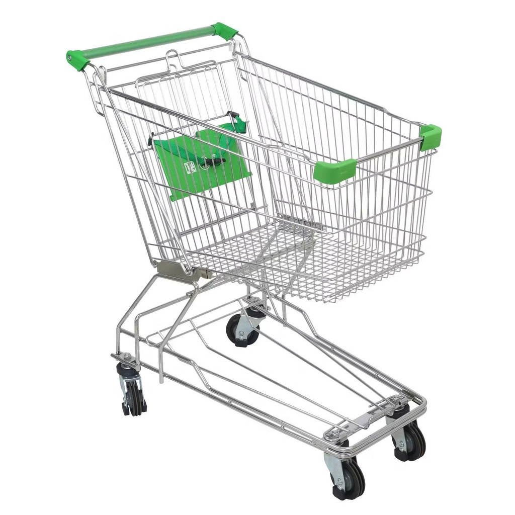 CARRO MEDIANO CROMADO MANGO VERDE 8000