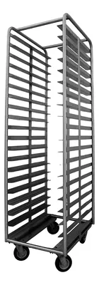 CARRO PORTABANDEJAS DE ACERO INOXIDABLE 20 BANDEJAS STEEL SOLUTION