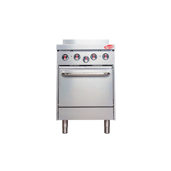 COCINA A GAS DE 4 HORNILLAS Y HORNO DE ACERO ALUMINIZADO 85X61X87 CM IBOIA