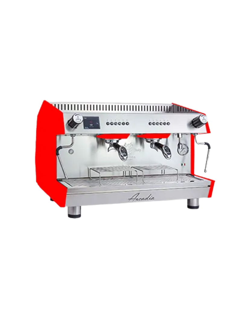 MÁQUINA DE CAFÉ ESPRESSO ARCADIA EN ACERO INOXIDABLE Y COBRE 2 GRUPOS 220V BEZZERA