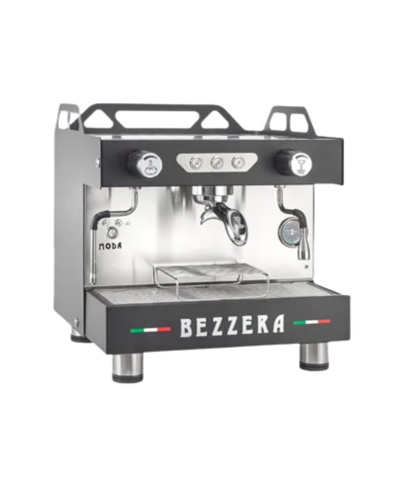 MÁQUINA DE CAFÉ ESPRESSO MODA EN ACERO INOXIDABLE 1 GRUPO 220V BEZZERA