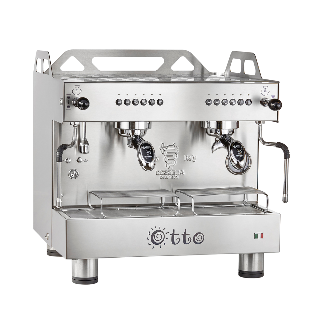 MÁQUINA DE CAFÉ ESPRESSO OTTO ELECTRÓNICA EN ACERO INOXIDABLE 2 GRUPOS 220V BEZZERA