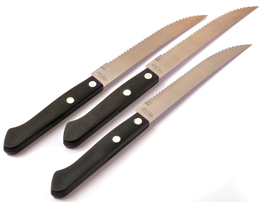 CUCHILLO DE PARRILLA SET 3 PZAS PRESS