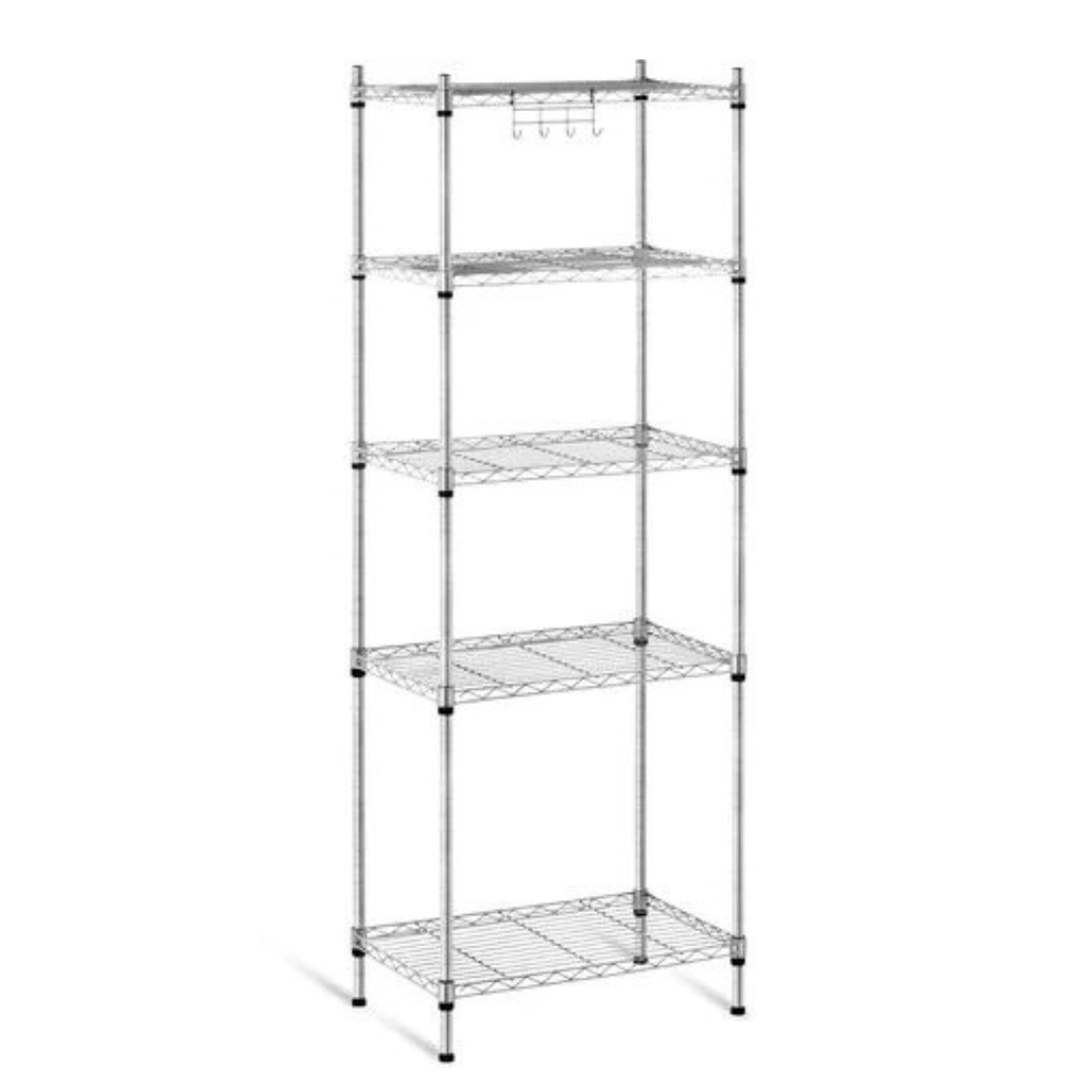 ESTANTERIA 5 TRAMOS DE ACERO INOXIDABLE 90 X 35 X 1,82 CM EFINE