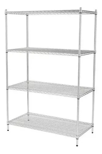 ESTANTERIA 4 ENTREPAÑOS DE ACERO INOXIDABLE 192 X 106 X 46 CM ZAVATTI