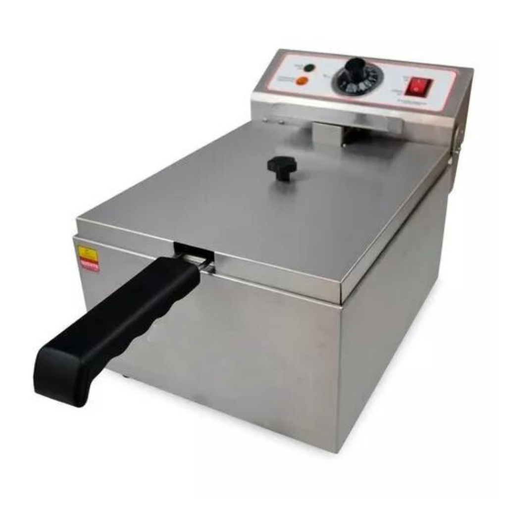 FREIDORA ELECTRICA DE MESA DE ACERO INOXIDABLE 28 X 30 X 67 CM 5L 110V  SENZANI