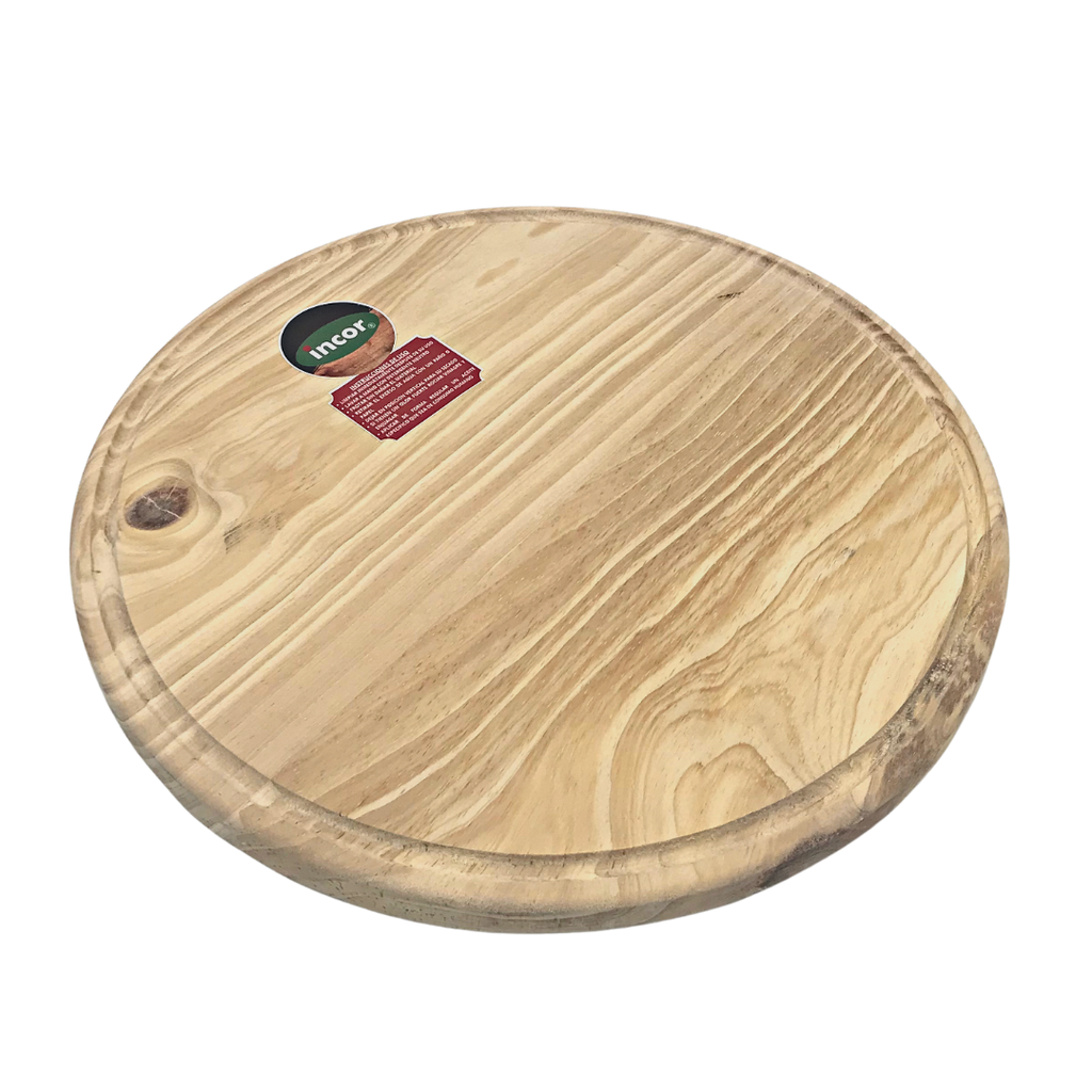 PLATO PARA PIZZA DE MADERA 36 CM INCOR