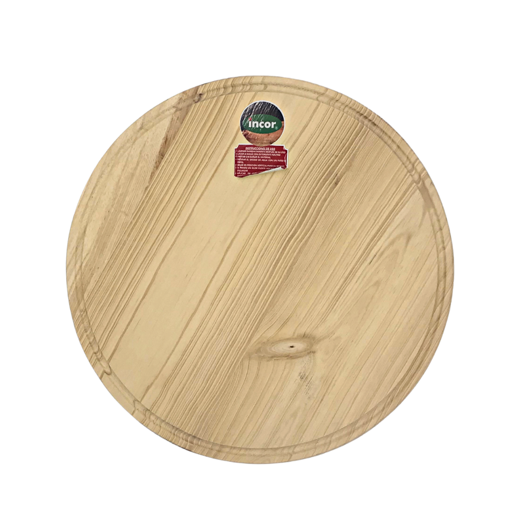 PLATO PARA PIZZA DE MADERA 42 CM INCOR
