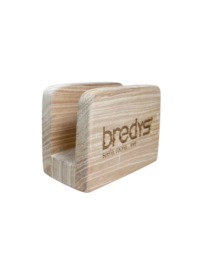 SERVILLETERO PUNTA REDONDA DE MADERA 12.9X13.7X6.8CM INCOR
