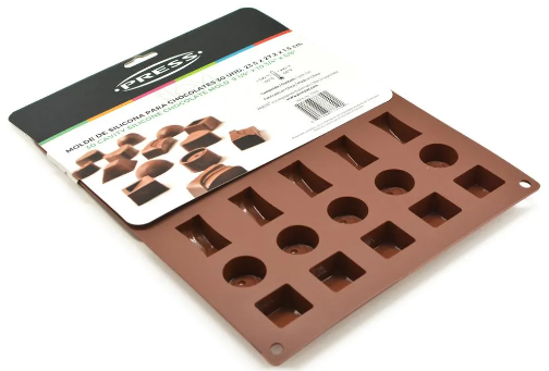 MOLDE PARA 30 CHOCOLATE DE SILICONAA 23.5x27x1.5CM PRESS