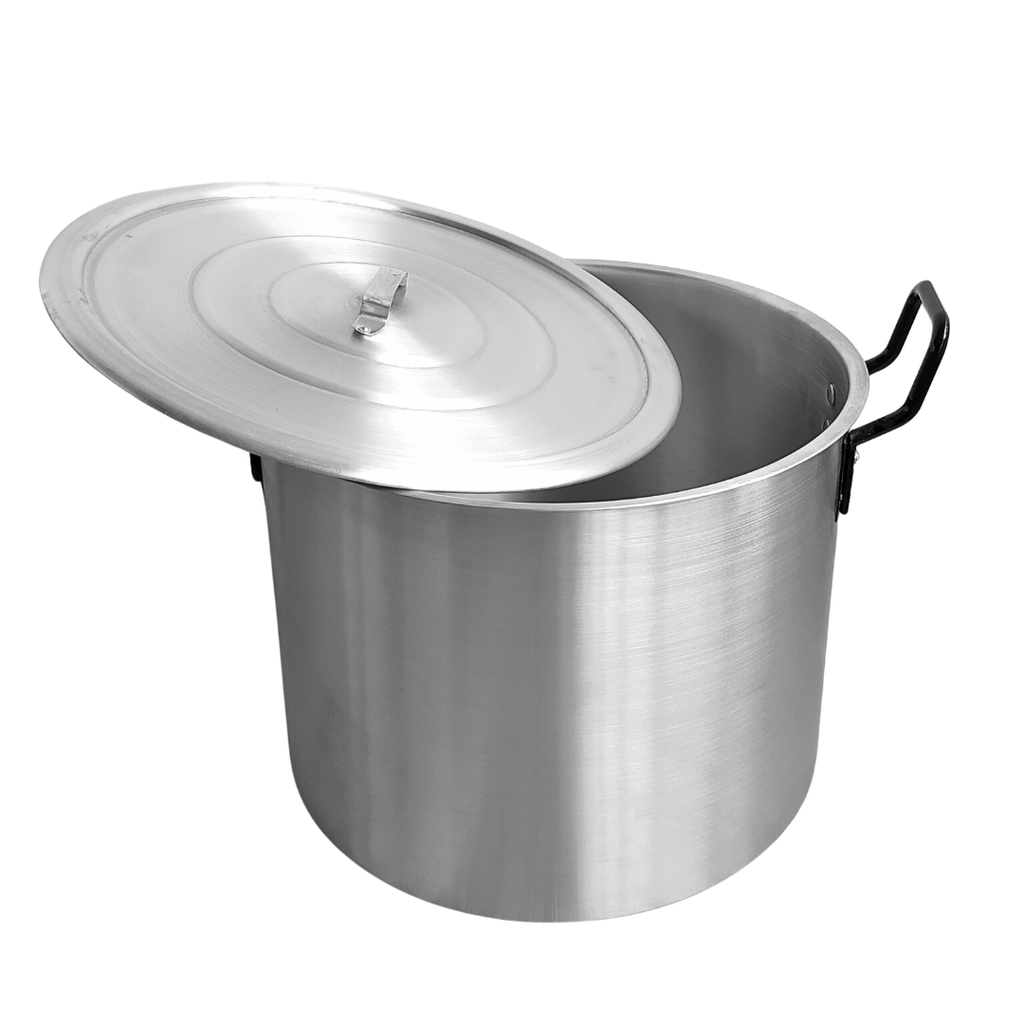 OLLA CON TAPA INDUSTRIAL DE ALUMINIO 140L 
