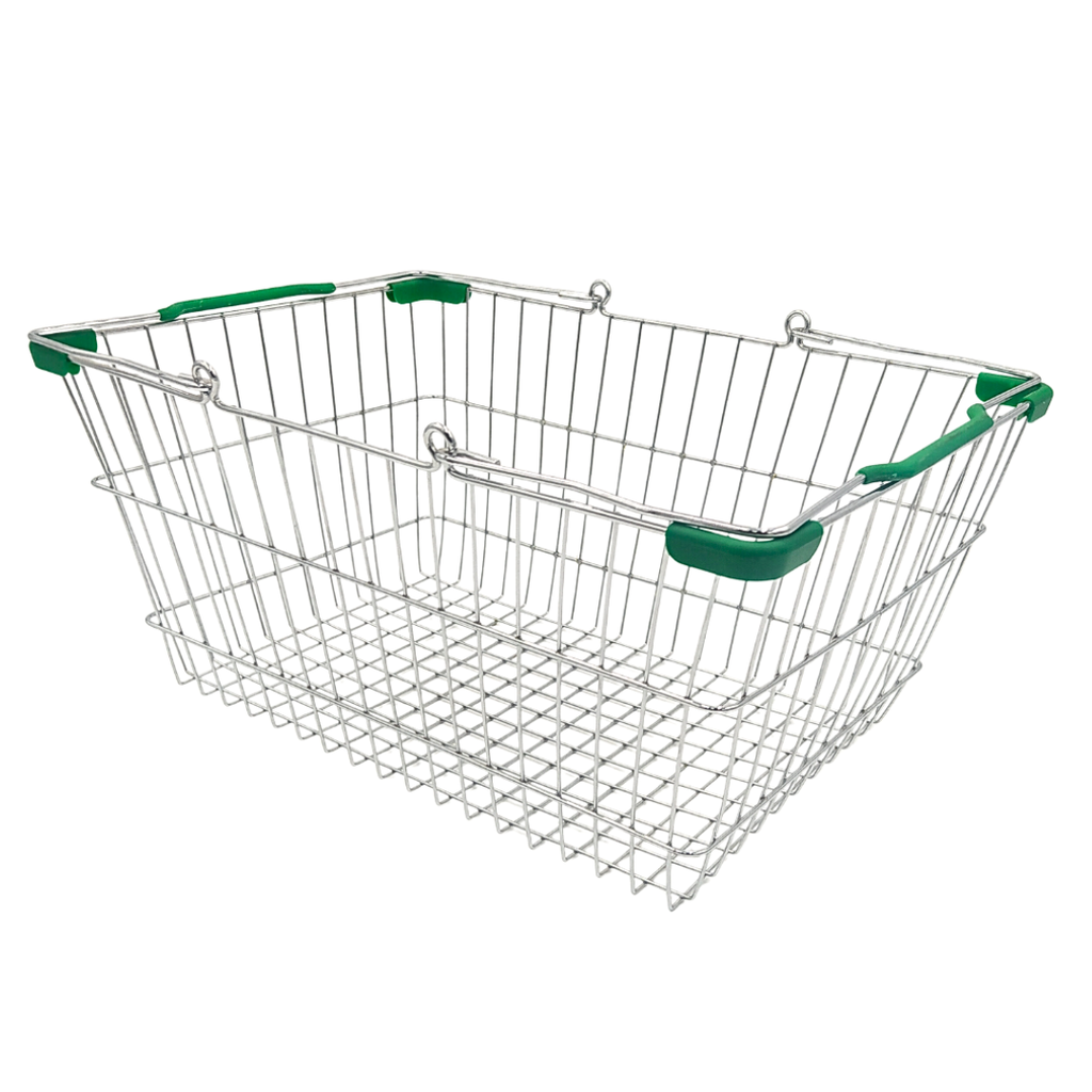 CESTA CROMADA VERDE IMPORTADA 35X50X16 CM ZAVATTI