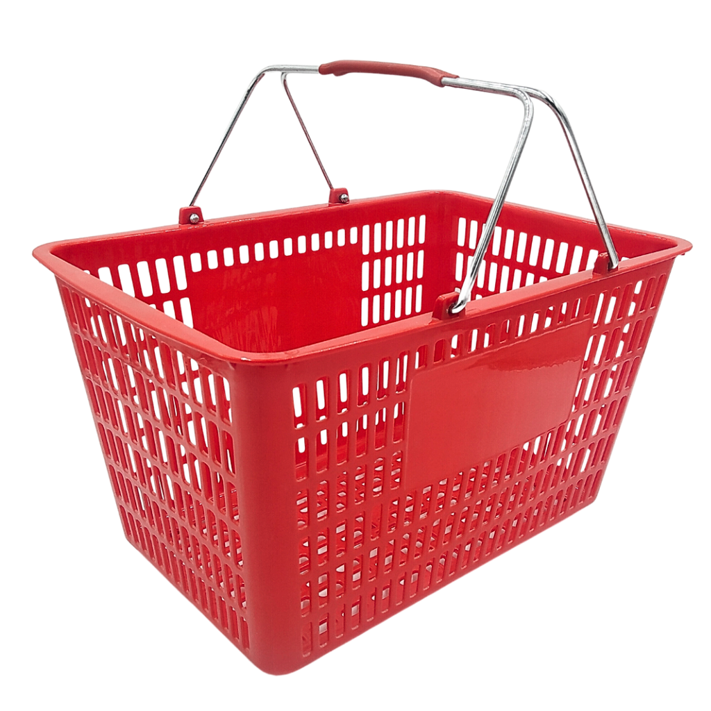CESTA PLASTICA ROJA NACIONAL 33x51x25 CM ZAVATTI