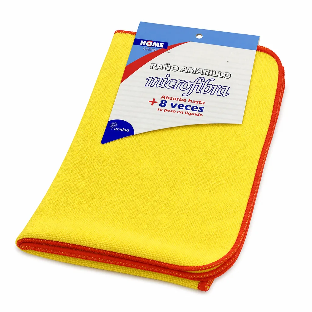 PAÑO AMARILLO MICROFIBRA 40X40CM ALFA HOGAR