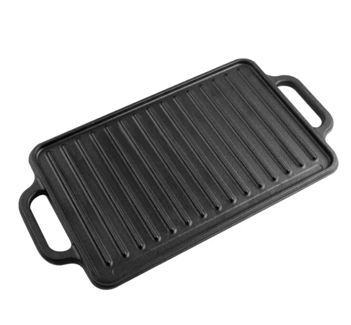 PLANCHA RECTANGULAR REVERSIBLE EN HIERRO FUNDIDO 21X33CM VICTORIA