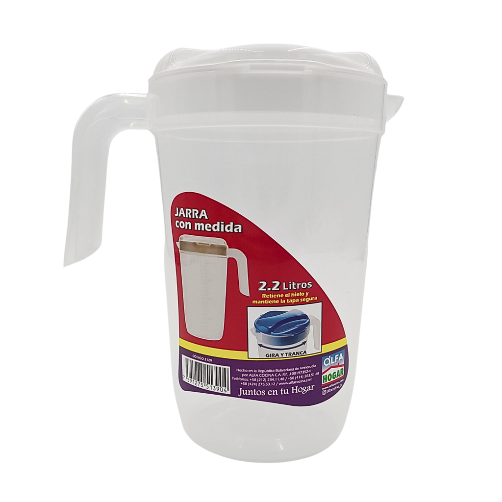 JARRA DE PLASTICO 2.2L ALFAHOGAR