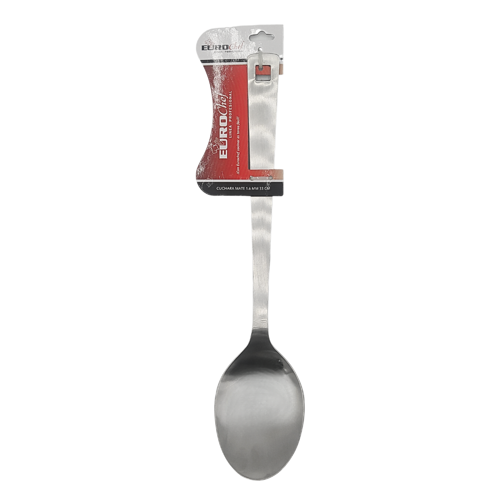 CUCHARA MATE DE ACERO INOXIDABLE 33 CM EUROCHEF