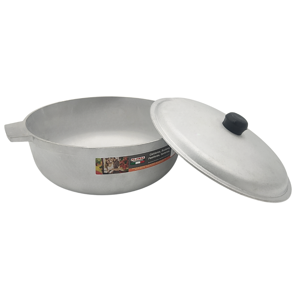 CALDERO DE ALUMINIO CON TAPA 30 CM FLONAL