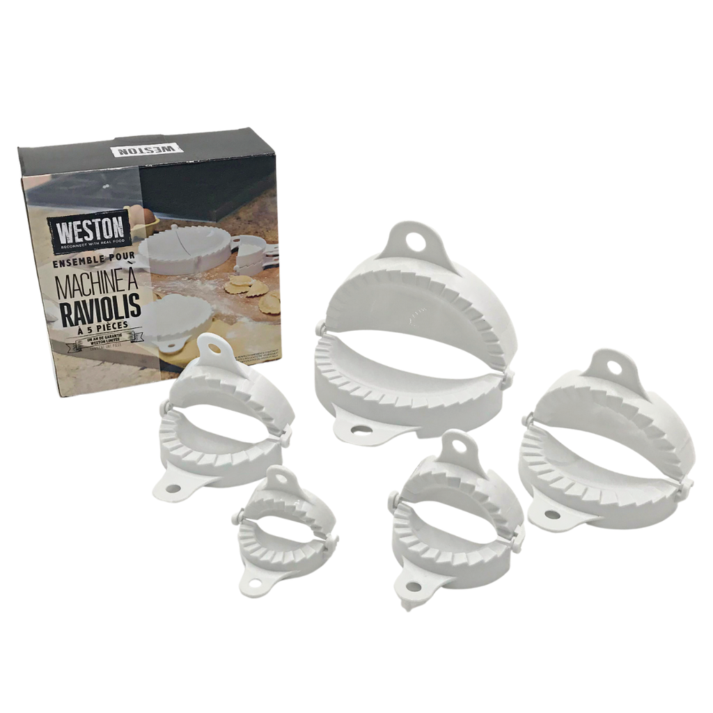SET DE FORMADORA MANUAL PARA EMPANADAS DE PLASTICO 5 PZAS WESTON