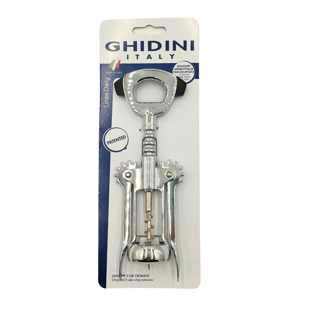 SACACORCHOS DE 3 USOS CROMADO 16,5 CM GHIDINI