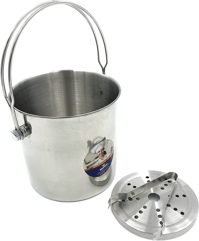 TOBO CON ESCURRIDOR DE ACERO INOXIDABLE 16 CM MEITAL