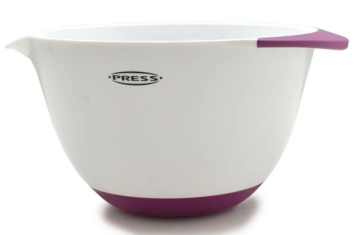 BOWL MEZCLADOR DE PLASTICO CON ASA Y BASE ANTIRRESBALANTE DE 1,5 L PRESS
