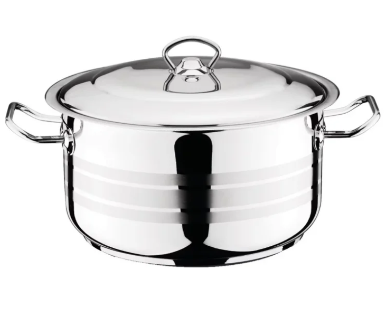 OLLA CON TAPA ACERO INOXIDABLE 28X18 ARIAN