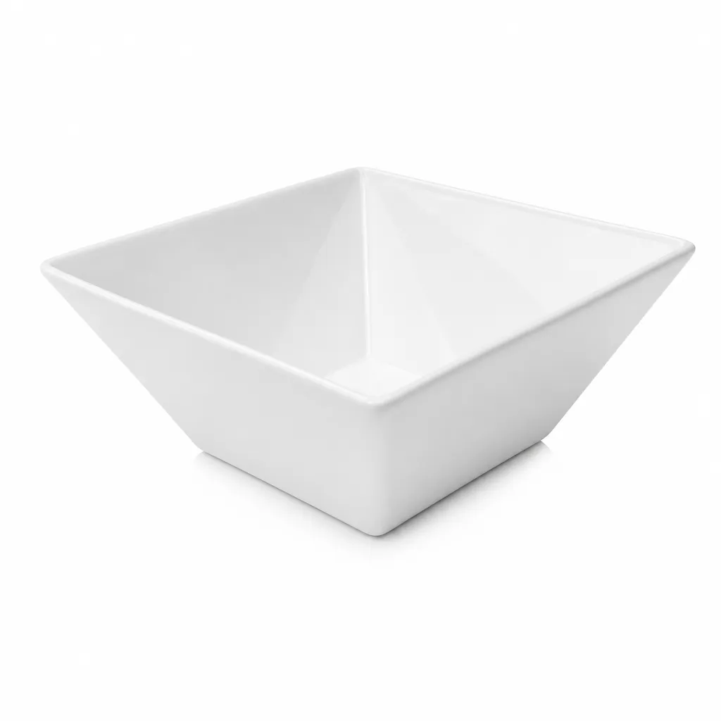BOWL CUADRADO PEQUEÑO DE CERAMICA 20X20X5 CM DI VITTO