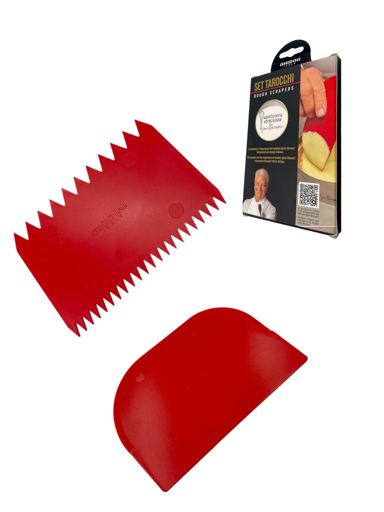 SET RASPADORES DE MASA DE PLÁSTICO 14X11CM GHIDINI