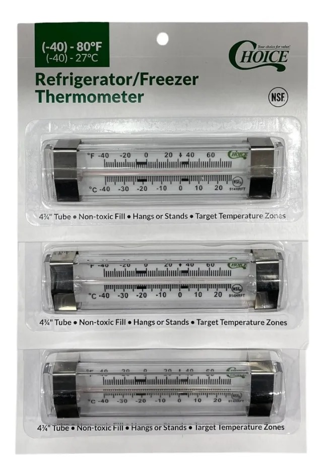 TERMOMETRO DE TUBO PARA REFRIGERADOR 13,54  CM CHOICE
