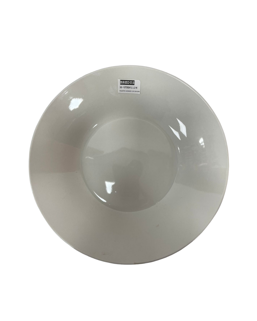 PLATO HONDO EN PORCELANA DE 23 CM 