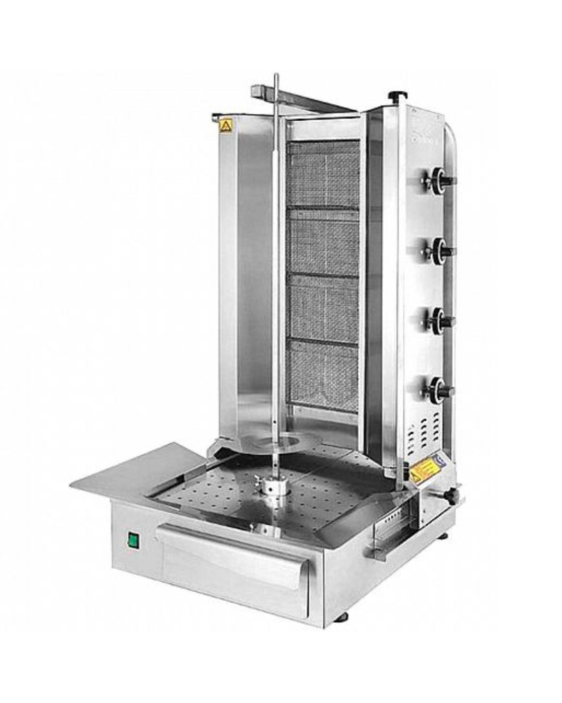 SHAWARMERA ELÉCTRICA PROFESIONAL DE DE ACERO INOXIDABLE 4 QUEMADORES PIMAK