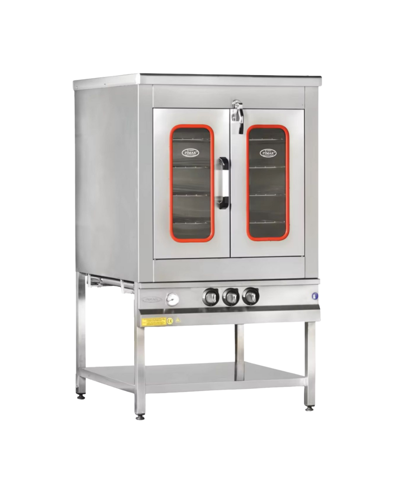 HORNO A GAS DE ACERO INOXIDABLE 92X100X160CM 6 BANDEJA PIMAK
