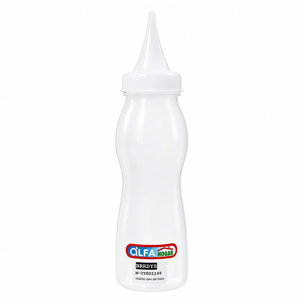 SALSERO OLAS TRANSPARENTE DE PLASTICO 360ML  ALFA HOGAR