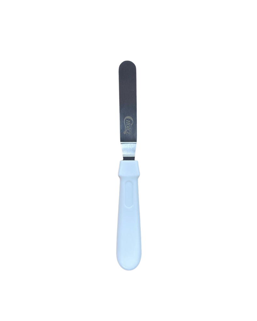 ESPATULA CON CODO DE ACERO INOXIDABLE CON MANGO PLASTICO 10 CM CHOICE