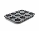 BANDEJA PARA PONQUE 12UND CON ANTIADHERENTE DE ACERO AL CARBONO 35x26.4x3CM ALFA HOGAR