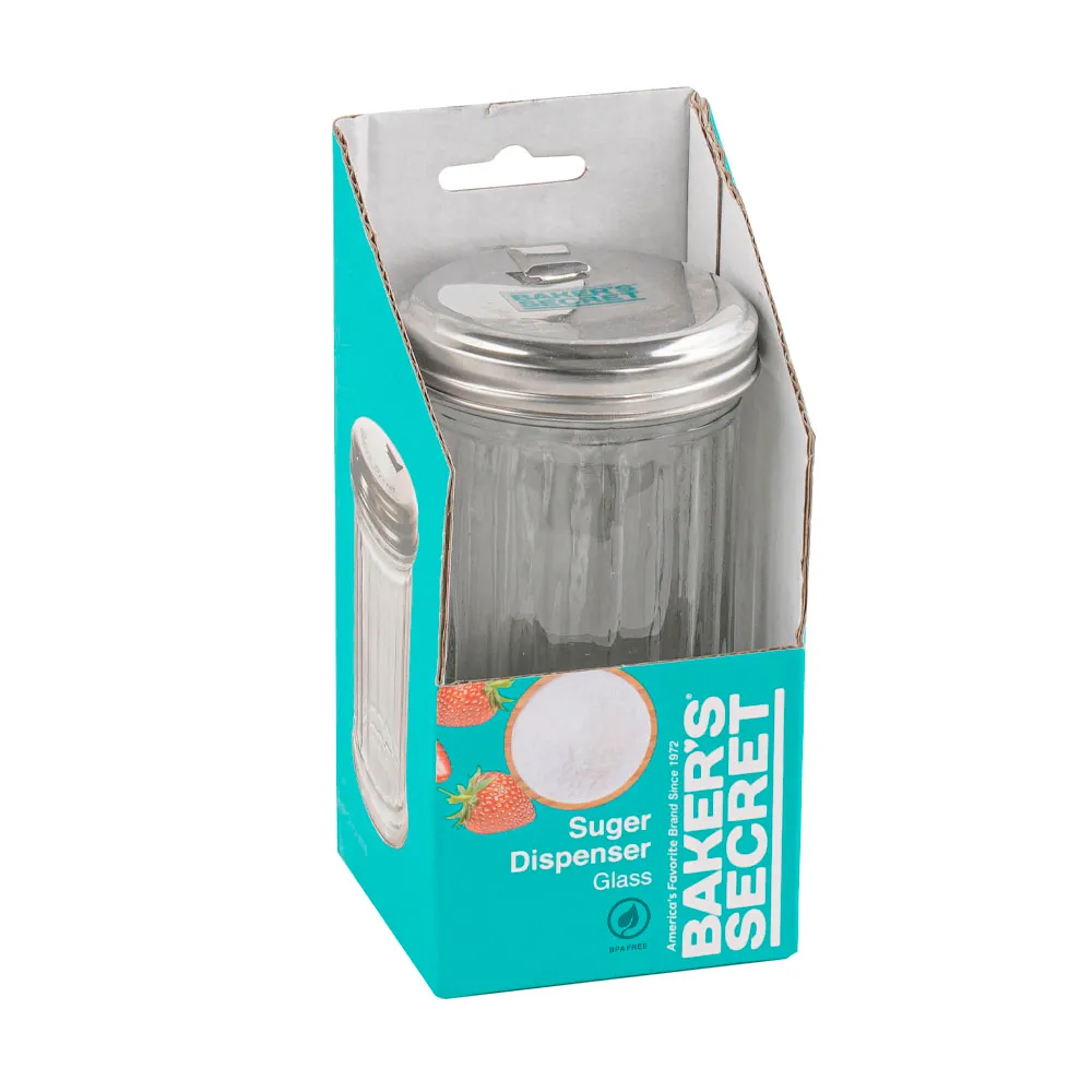 DISPENSADOR PARA AZUCAR DE VIDRIO 7,5 CM BAKERS SECRET