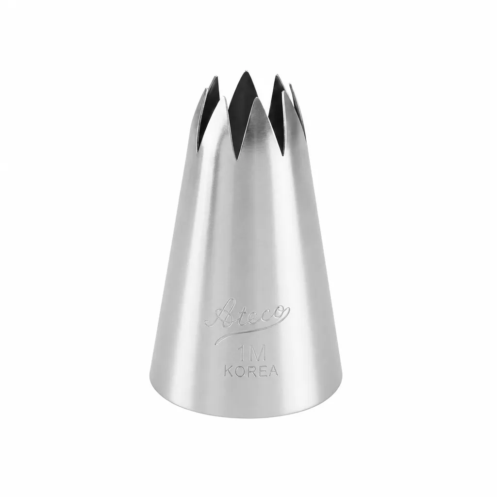 BOQUILLA  DE ACERO INOXIDABLE RIZADO GRUESO 1M ATECO