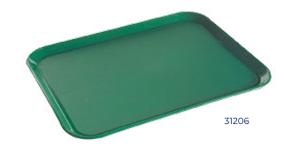 BANDEJA PLASTICA DE FIBRA VERDE RECTANGULAR 44X34 CM ALFAHOGAR