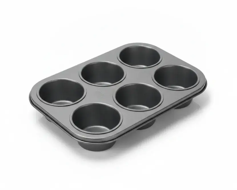 BANDEJA PARA PONQUE 6UND CON ANTIADHERENTE DE ACERO AL CARBONO 32x21.5x3CM ALFA HOGAR