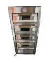 HORNO GAS ACERO INOX FRONTAL 4 CAMARAS CON RELOJ